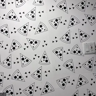 Wallpaper in bathroom