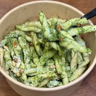 Trofie pasta with pesto