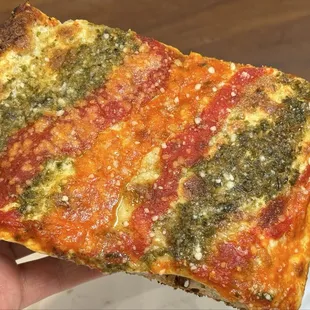 Tri color square slice