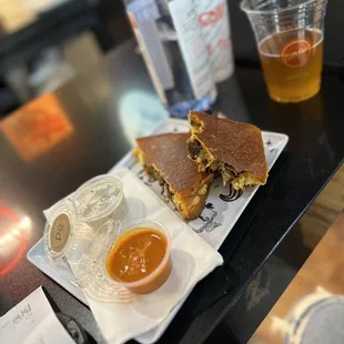 a plate of food on a table