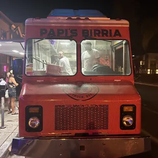 a red food truck