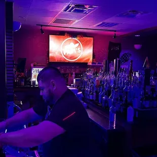 a bartender at a bar