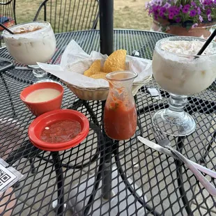 Salsa, Cheese Dip with Horchata