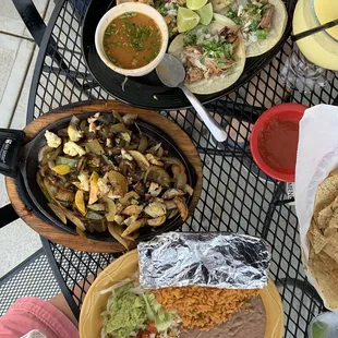 pick 4 tacos, veggie enchiladas made vegan