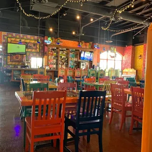 Bar area and restaurant space