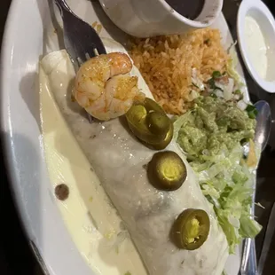 Seafood burrito