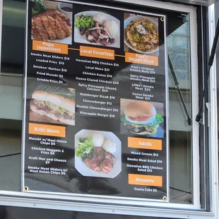 The menu