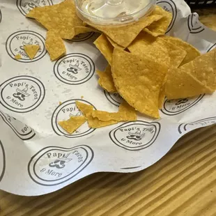 Great nachos with amazing queso