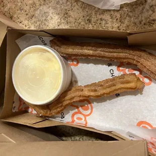 Churro($3.99) with ice cream($3)