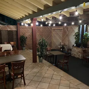 Patio outside dining
