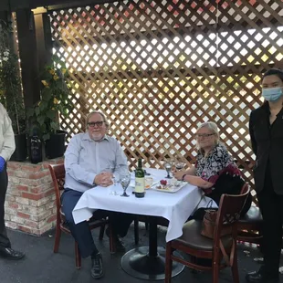 Patio outside dining!