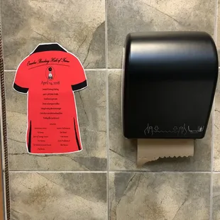 Making history. In the men&apos;s room.