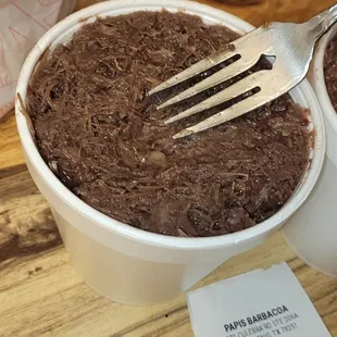 Initial press of a fork.