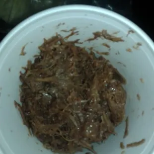 All meat. Right amount of grease.  Not to dry. Must try