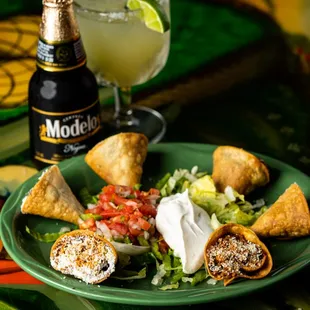 Conos de Frijol and Chorizo