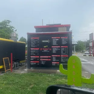 Outdoor menu