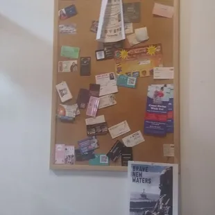Leave your business card on the Bulletin Board.
