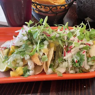 FRIED COD TACOS