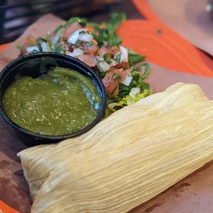 a plate of mexican food