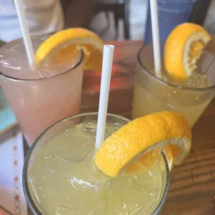 two glasses of lemonade