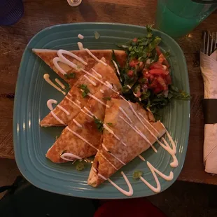 Chicken tinga quesadilla
