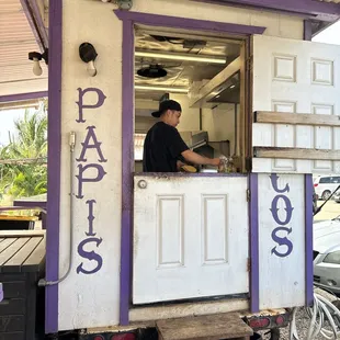a man at the counter