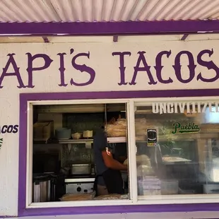 the front of a restaurant
