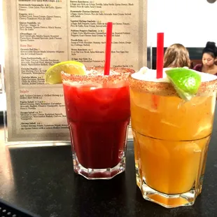 Blood Orange Margarita &amp; Chipotle Sour Margarita
