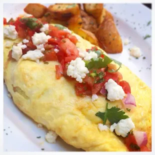 shrimp machaca omelette