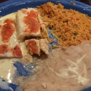 Choose two: cheese enchilada and a tamale