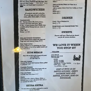 menu, sushi and sashimi