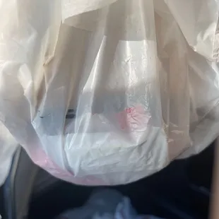 Bag full of spilled grease.