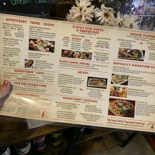 the menu