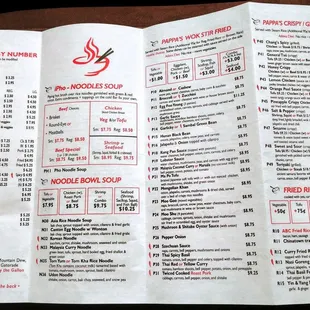 the menu