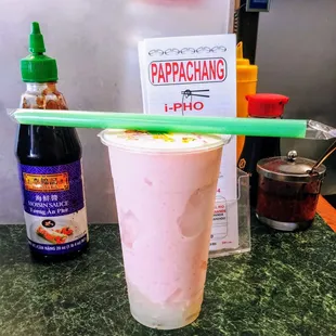 Strawberry Pineapple Smoothie w/ Pineapple Jelly