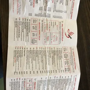 Sorry it's sideways but part of the menu.