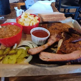 Chicken plate with a l carte ribs!