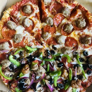Half 3. Combination Pizza Half Pepperoni and Sausage