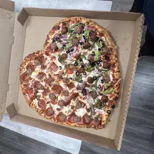 Half combo and half meat lover