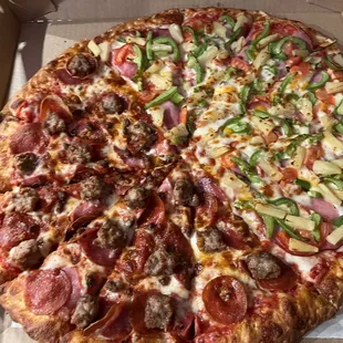 Xlarge Meat lover and Maui Maui