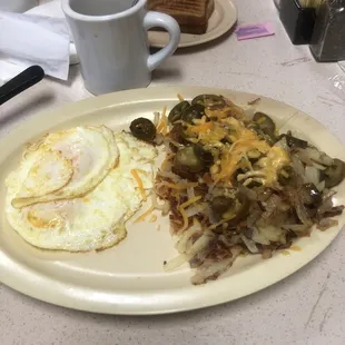 Eggs and hash browns the best