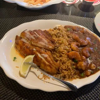 Mississippi Catfish & Shrimp Etouffee
