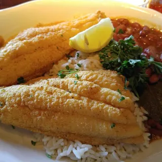 Catfish With Red Beans & Rice