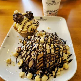 Ferrero Rocher Bun + small cappuccino