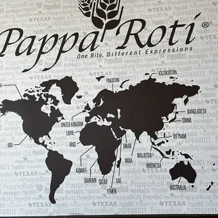 Wall map of where located in the world