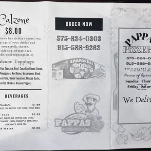 Menu side 2