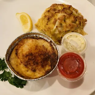 Crab Cake Platter-with Johnny potato