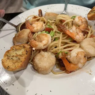 Tasty seafood pasta dish