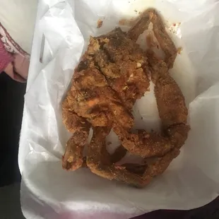 My soft crab missing a claw and a leg ... come on man I ordered a jumbo I deserve all the legs ffs...