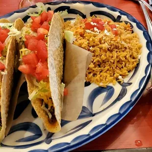 Foot Long Beef Taco Combination Plate